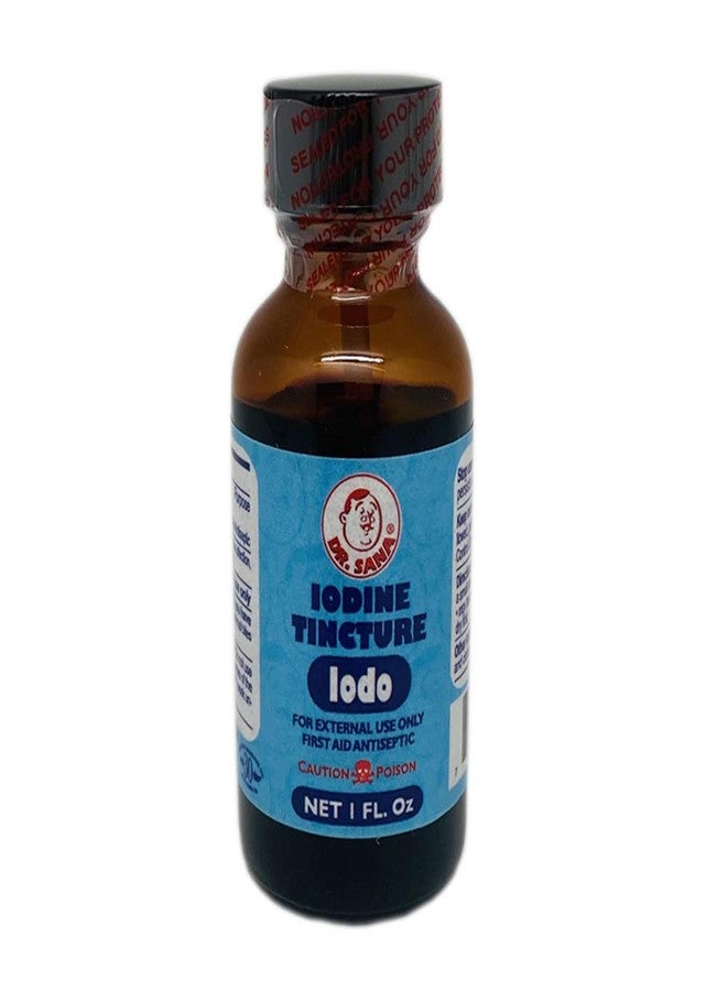 dr dry Dr Sana Iodine Tincture. First Aid Antiseptic. Prevents Infection in Minor Scrapes, Cuts, Bruises and Burns. 1 fl.oz. - Image 1